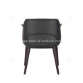 Italian minimalist black leather single Archibald chairs